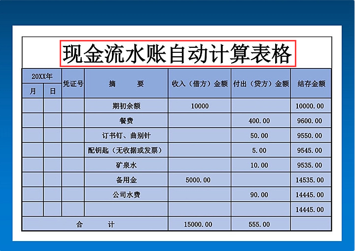 会计做账表格（会计小白看过来）