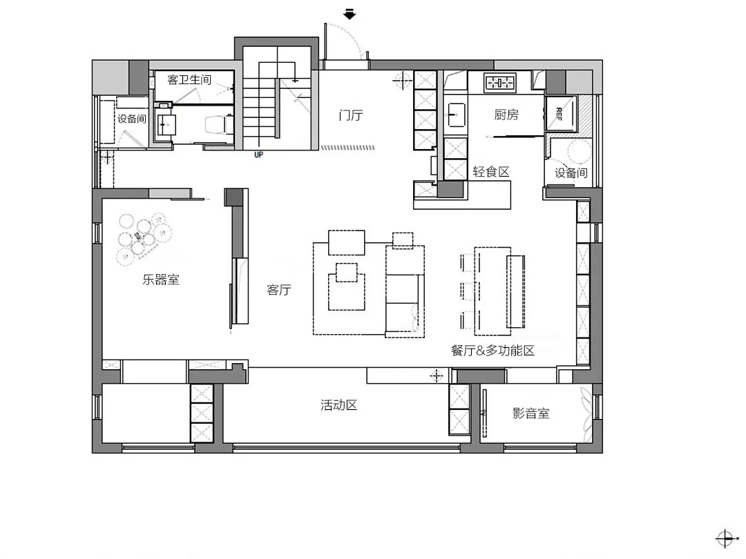 成都240㎡跃层设计，视听室、游戏区、小木屋都有！简约又高级