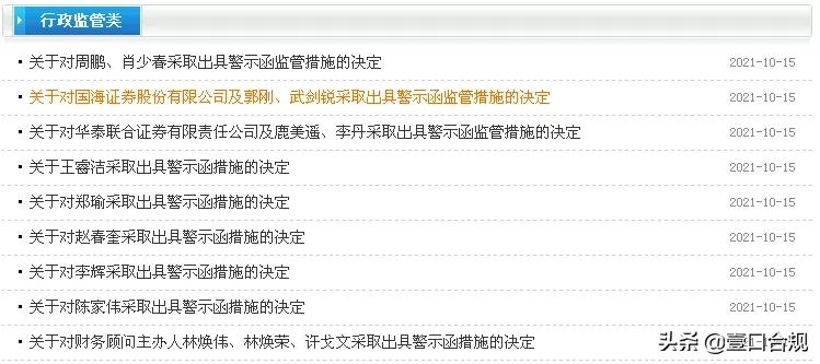 证监会公布12条投行罚单,涉及7家券商19名责任人