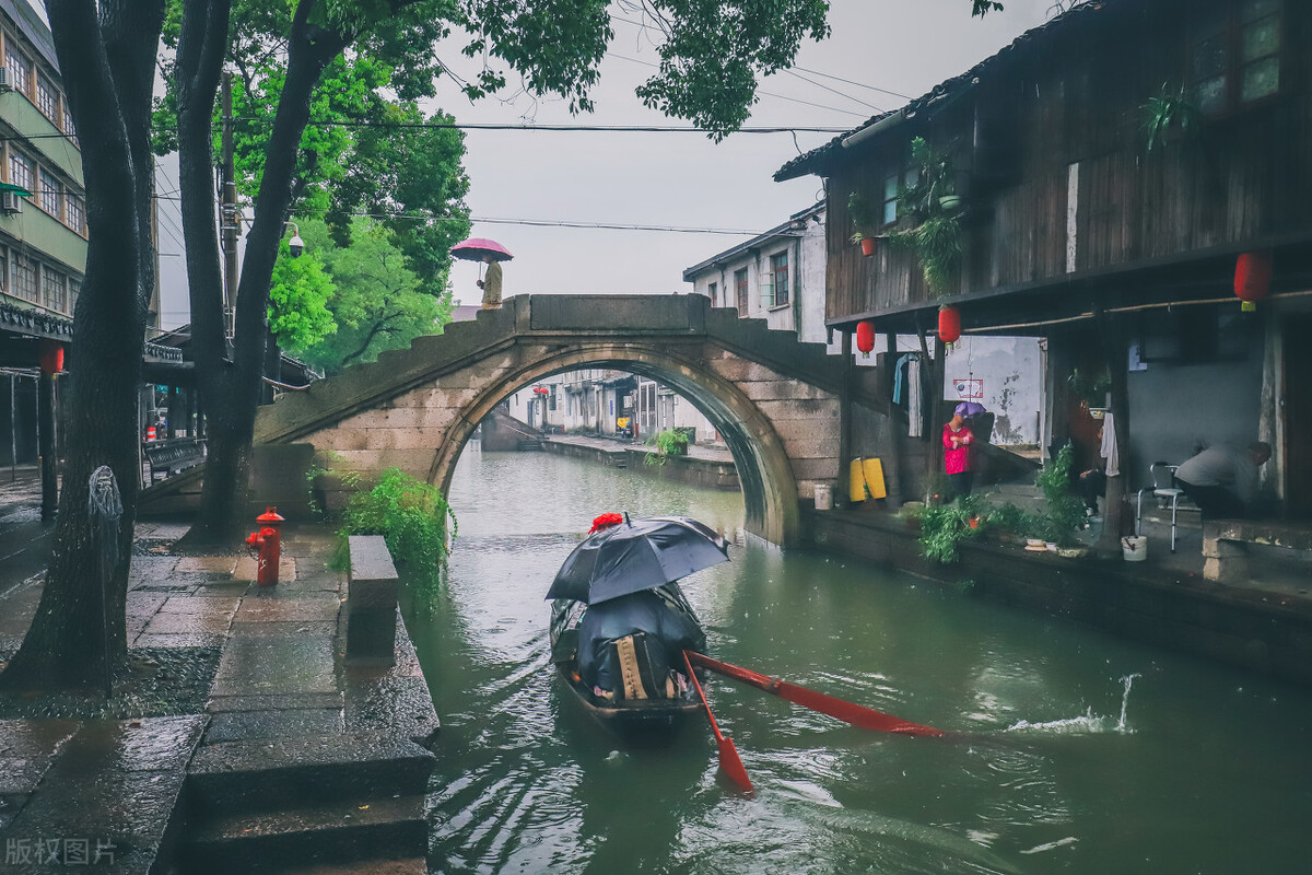 江南雨景壁纸图片