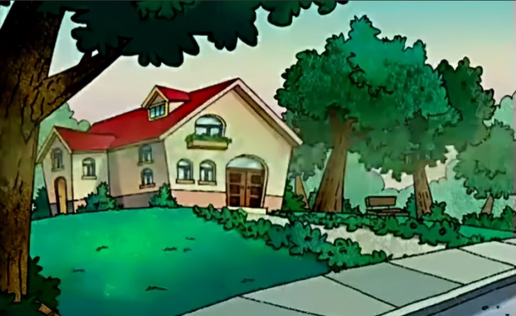 从大头儿子的房子看来,当时他家住的可是小别墅呀,并且还自带绿地别院