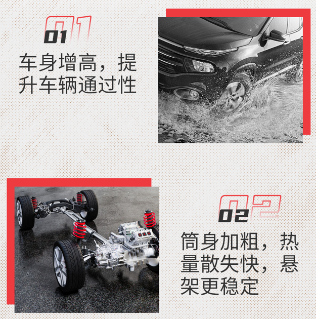 越野增高减震器总成丨增高的不止有车身