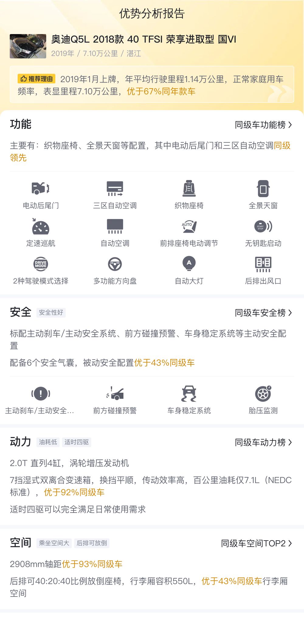 18年奥迪Q5L，15万体验豪华品牌SUV，它香吗？
