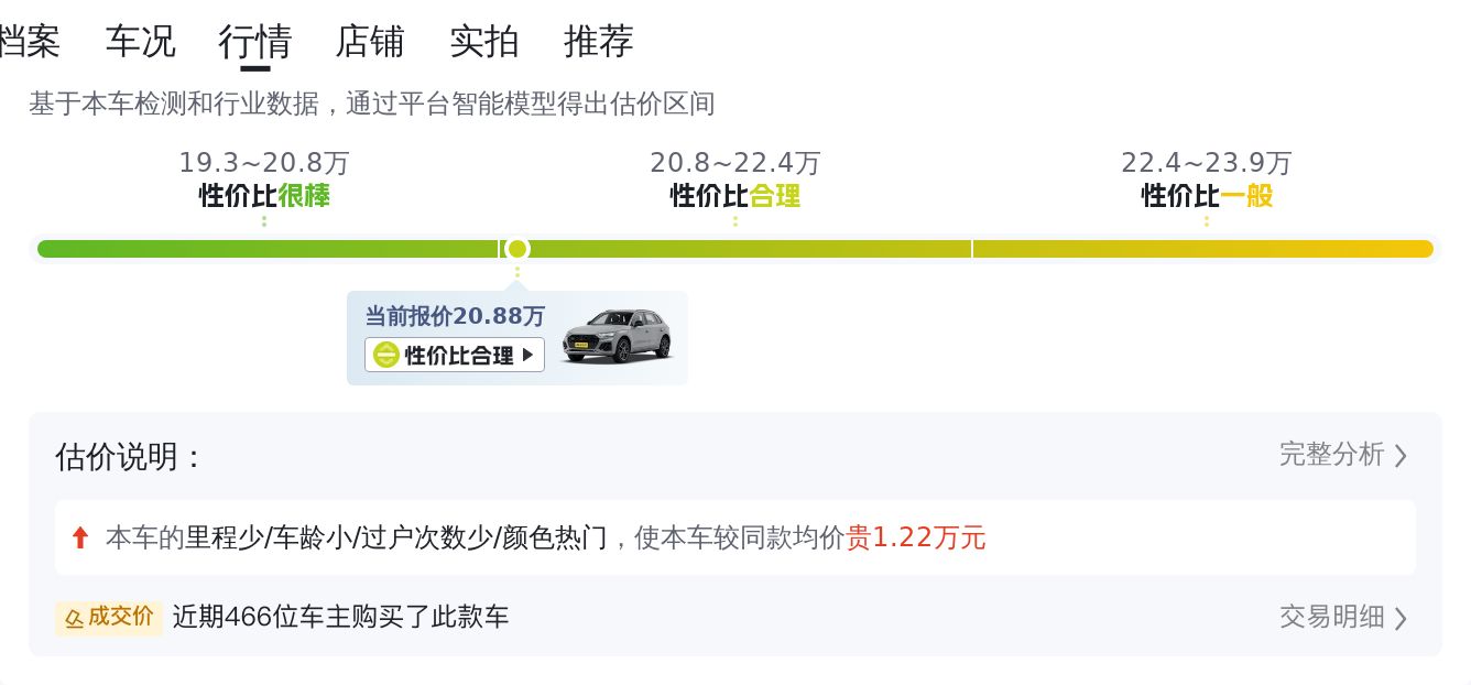 奥迪Q5L：7万公里一手车，20万预算体验豪华SUV！