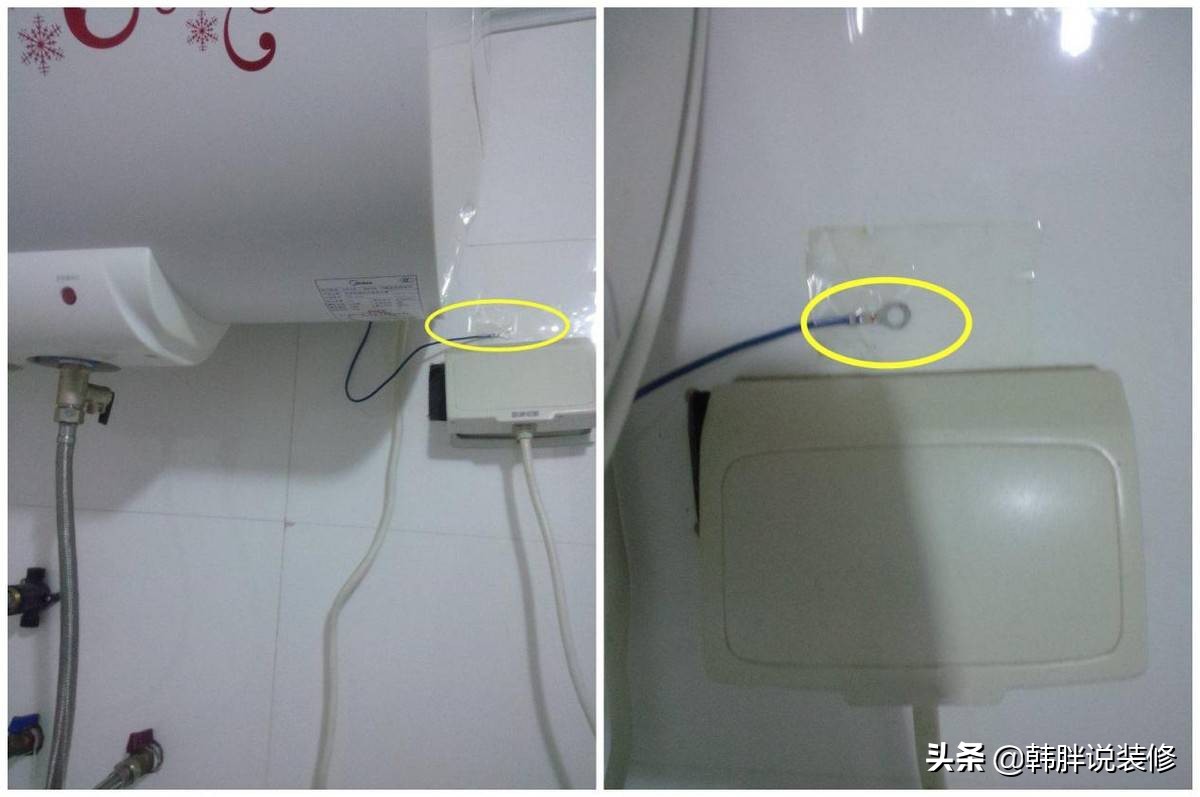 良心电工提醒：热水器地线别钉墙上，没有效果，别拿生命开玩笑