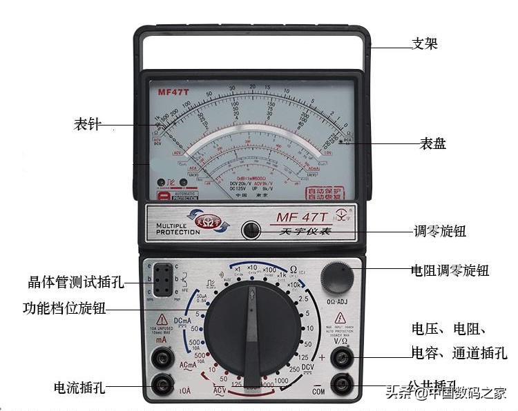 指针万用表小科普，基本功能和使用方法