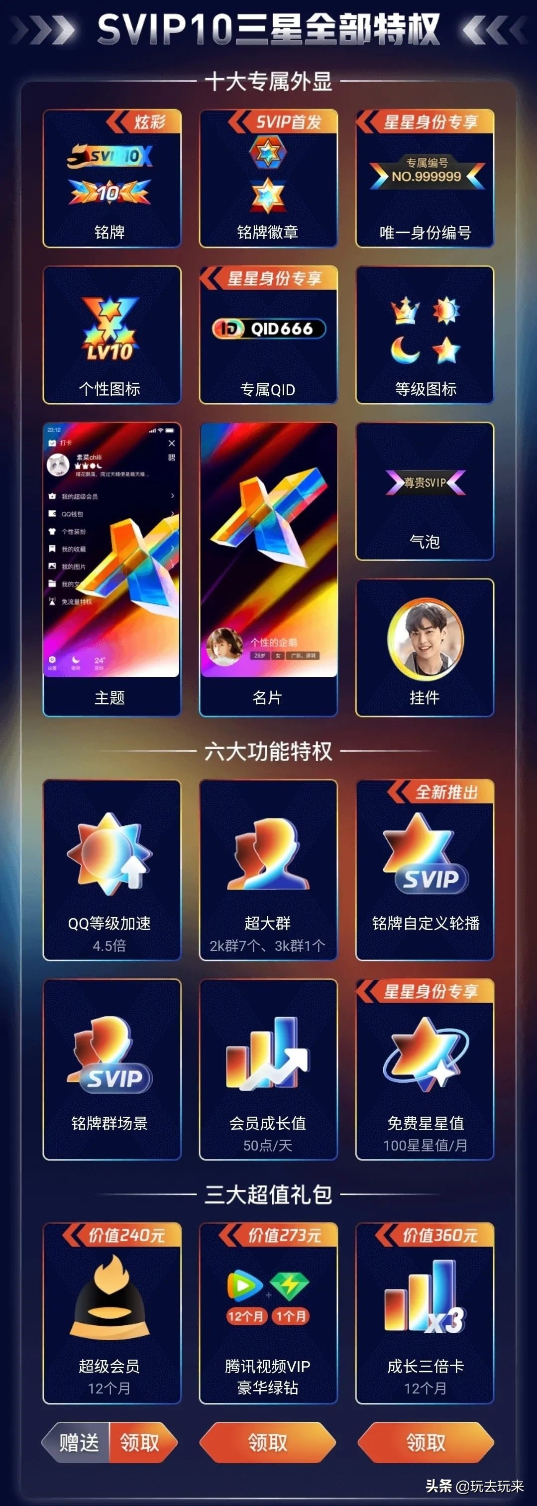 一图看懂腾讯「QQ SVIP10」至尊身份