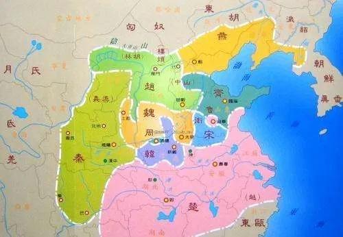 秦统一前的六国地图图片