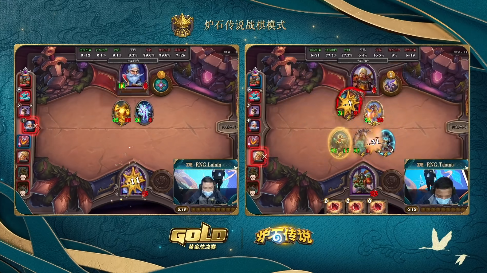 炉石传说黄金总决赛：啦啦啦获战棋组冠军，标准组水墨烬千年夺冠