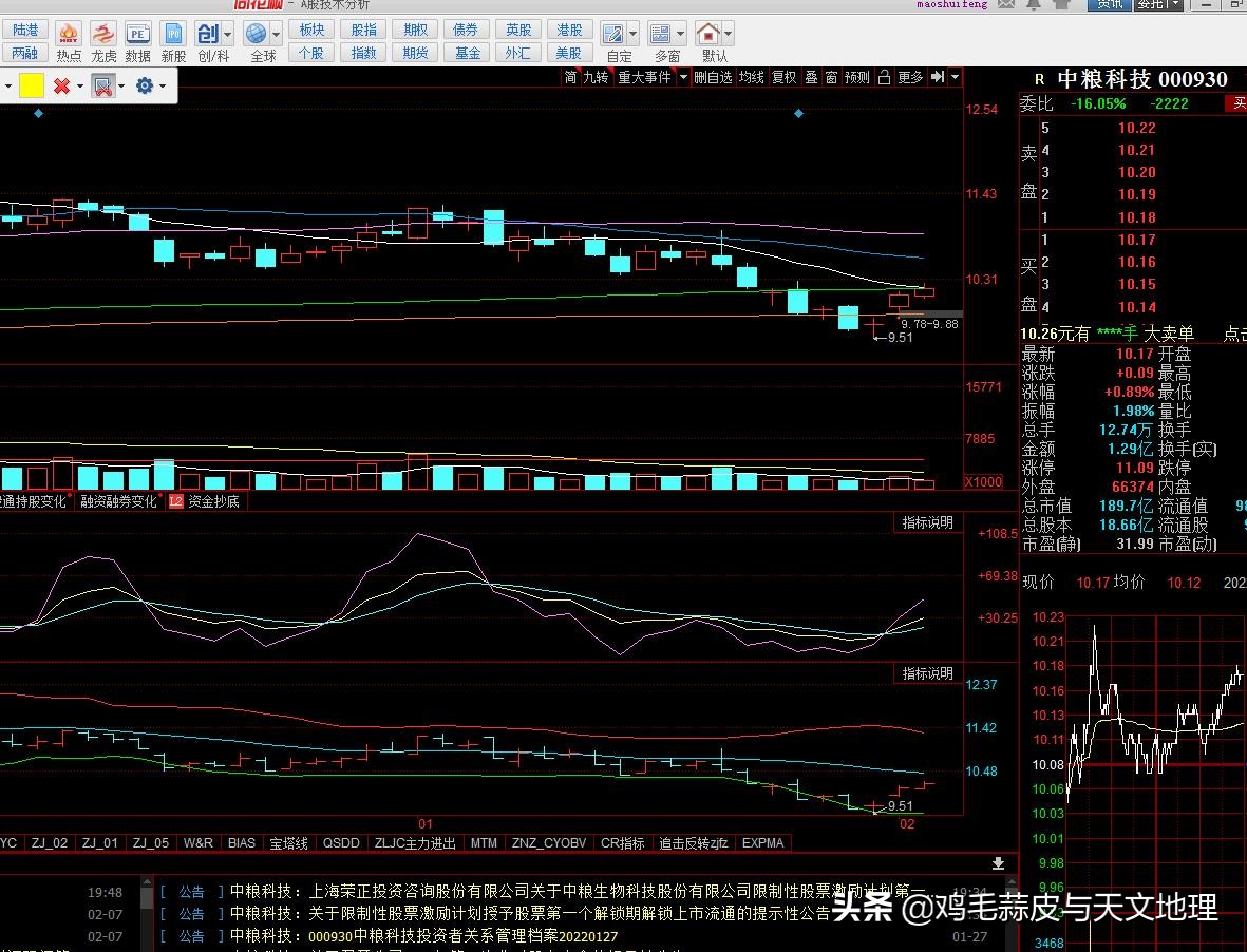 2022/02/08 复盘 000930 中粮科技