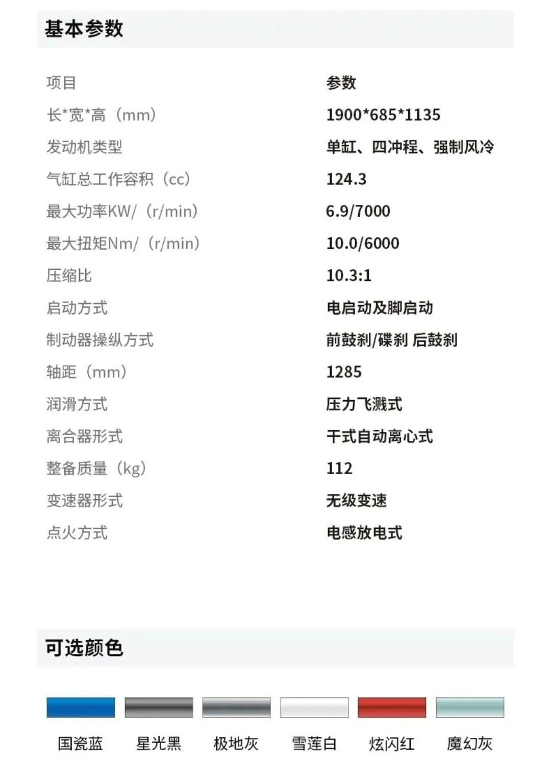 济南铃木ue125t基本参数