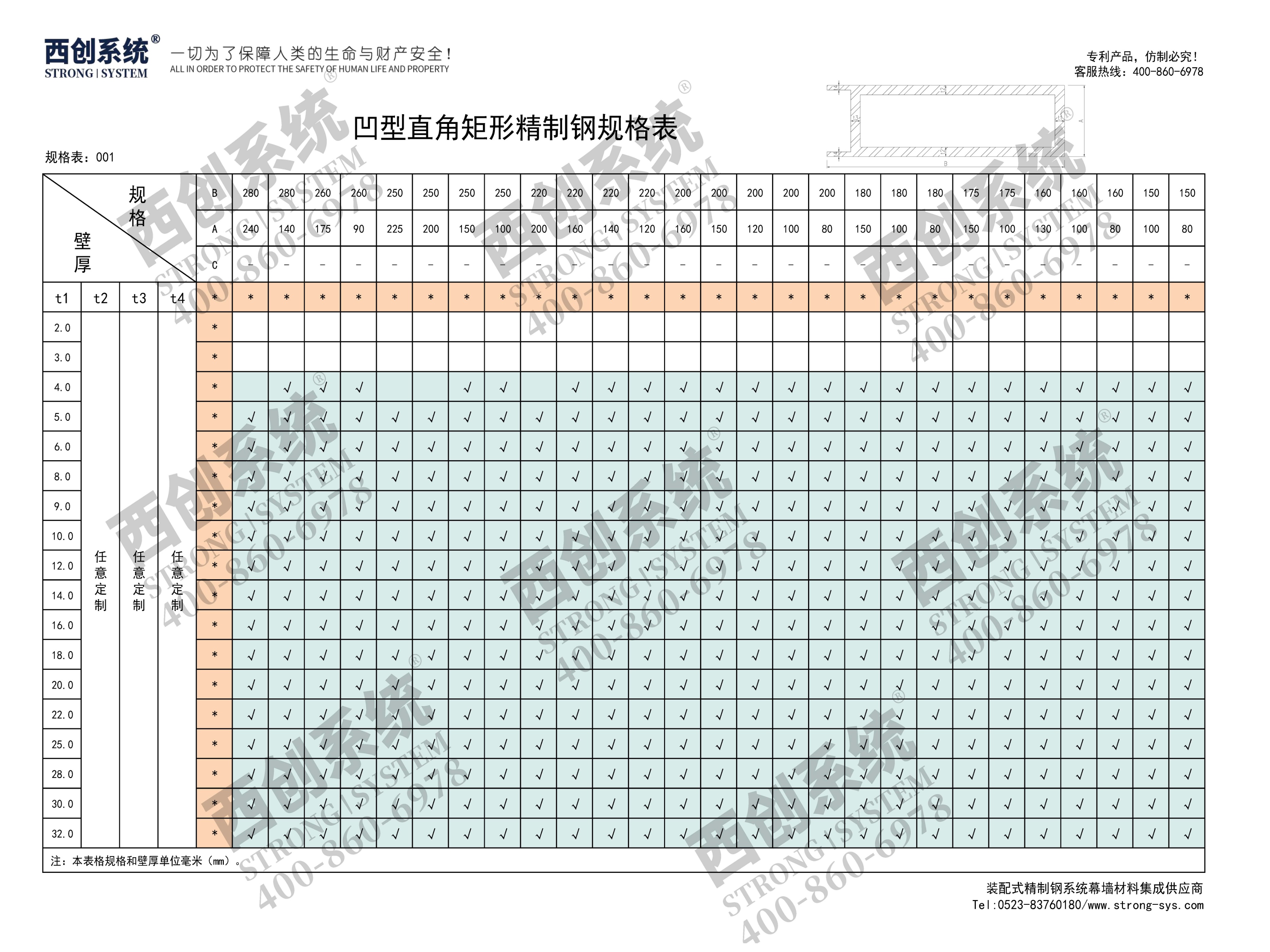 天津滨江苑售楼部矩形精制钢（凹型精制钢横梁）幕墙系统 - 西创系统(图8)