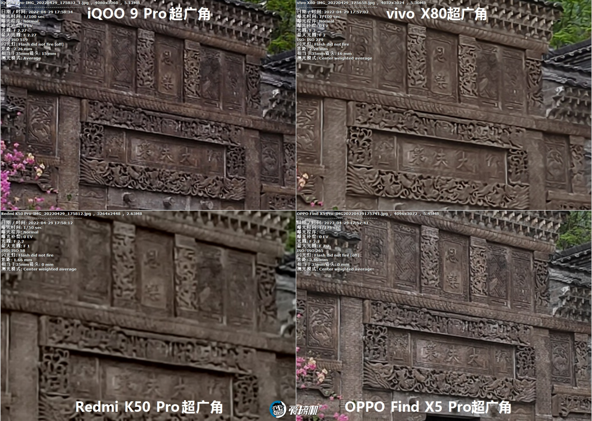 发哥翻身，vivo X80、K50 Pro、Find X5 Pro、iQOO 9 Pro拍照对比