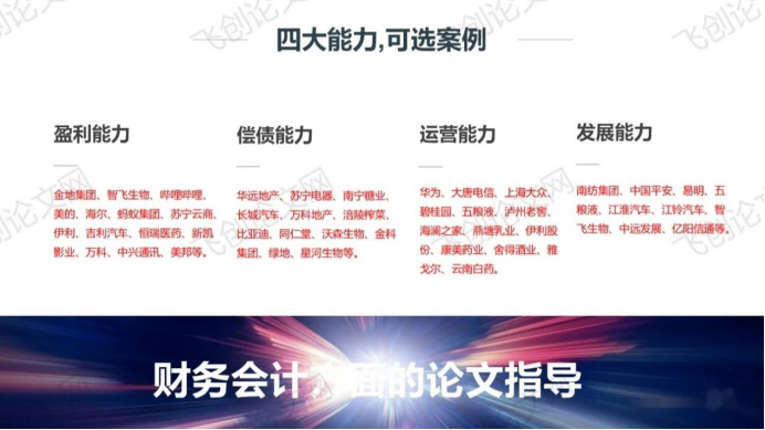 财会专业OO，四种能力企业推荐