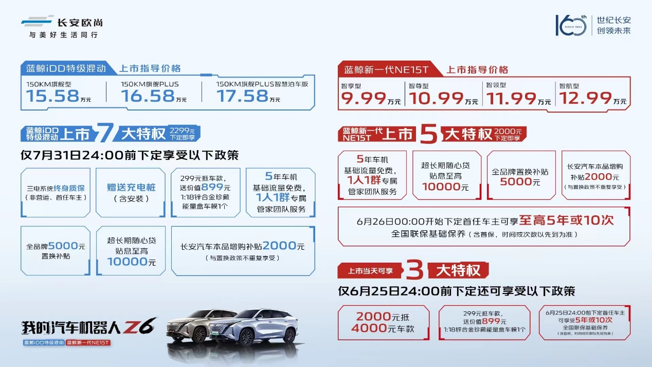未来科幻座驾 汽车机器人欧尚Z6双料蓝鲸动力全球上市发布