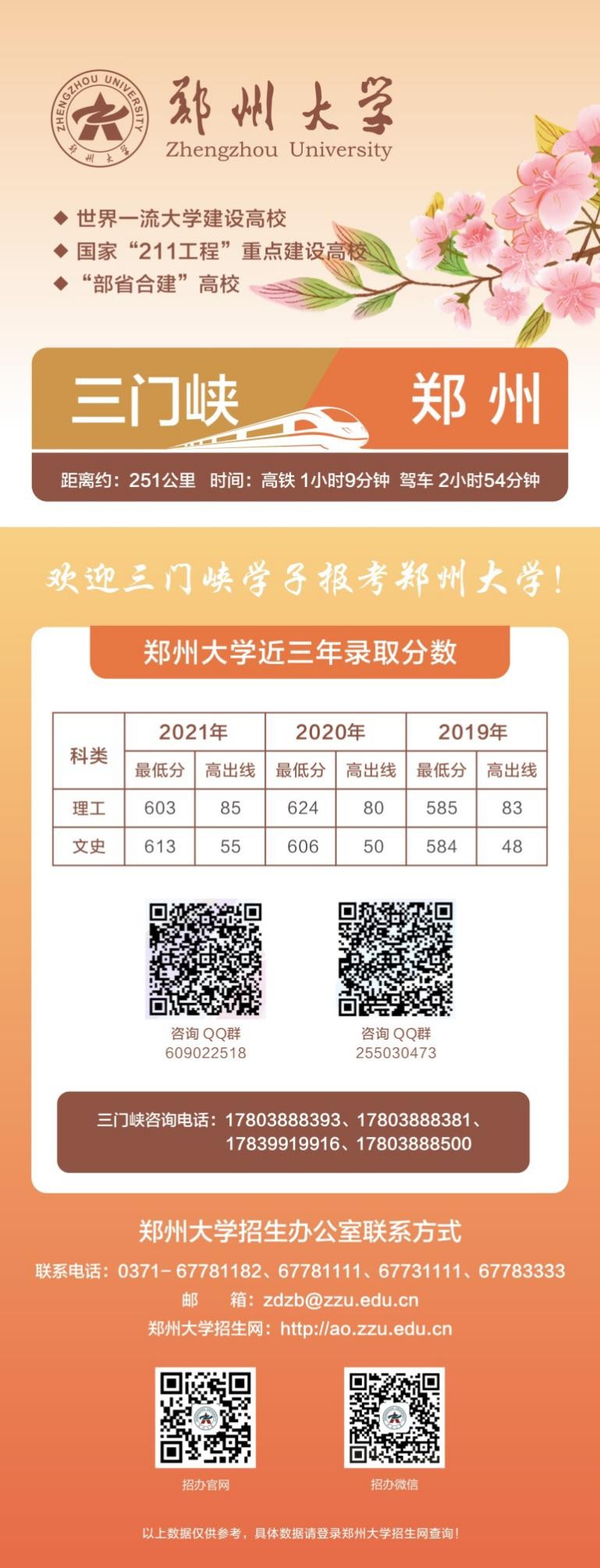 考生必看！郑州大学近3年河南省录取分数汇总，附省内18地市咨询方式！