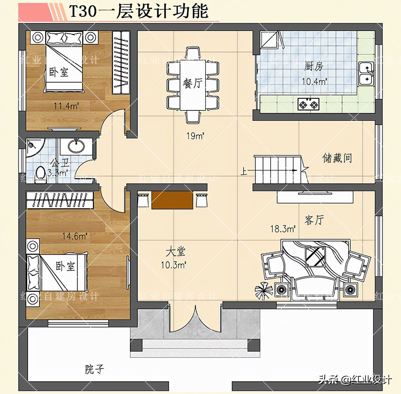 农村自建两层平顶养老房，就从这5套来选，简洁实用美观也易施工