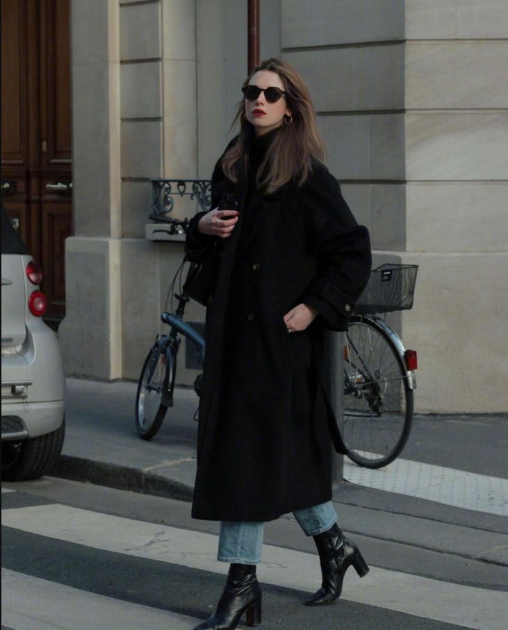 法国时尚博主solenelara尽显街头法式复古的慵懒感穿搭风格