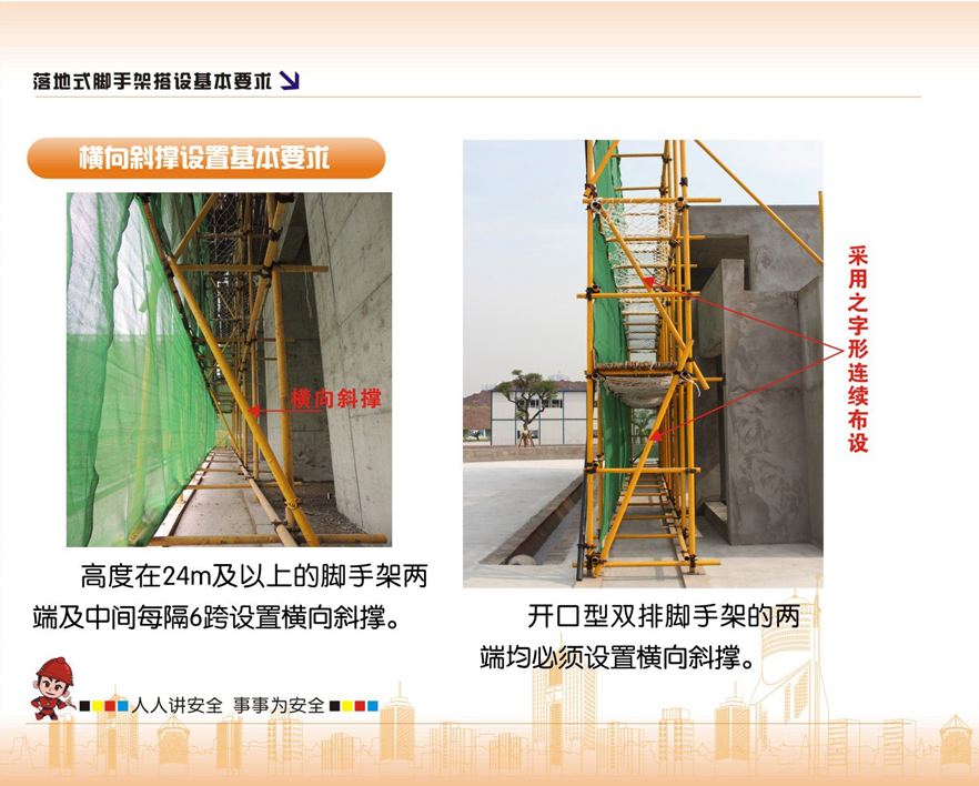 脚手架搭设的示例图解，看完没有学不会的