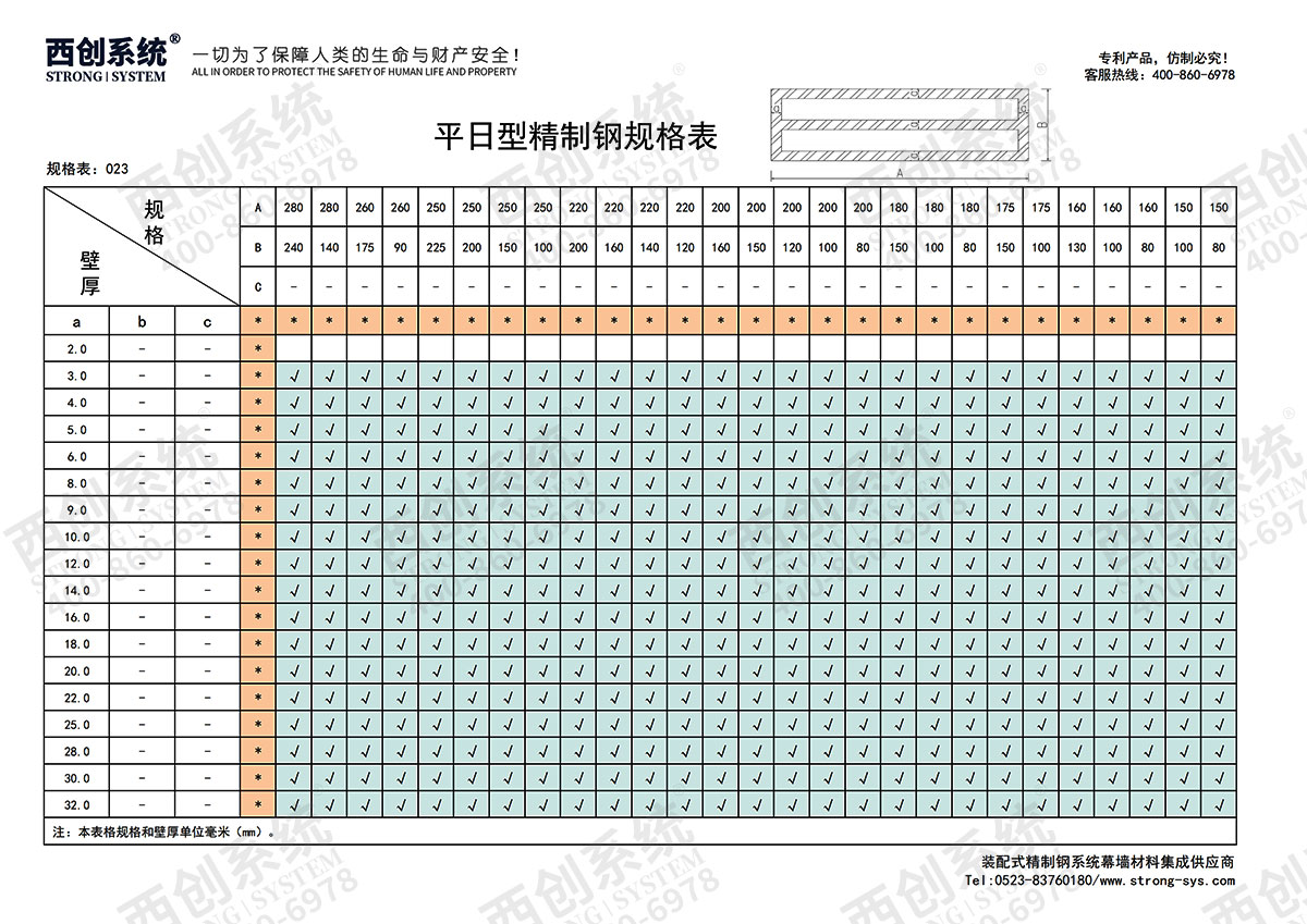 西創(chuàng)系統(tǒng)平日型精制鋼點式梅花夾具幕墻系統(tǒng)(圖12)