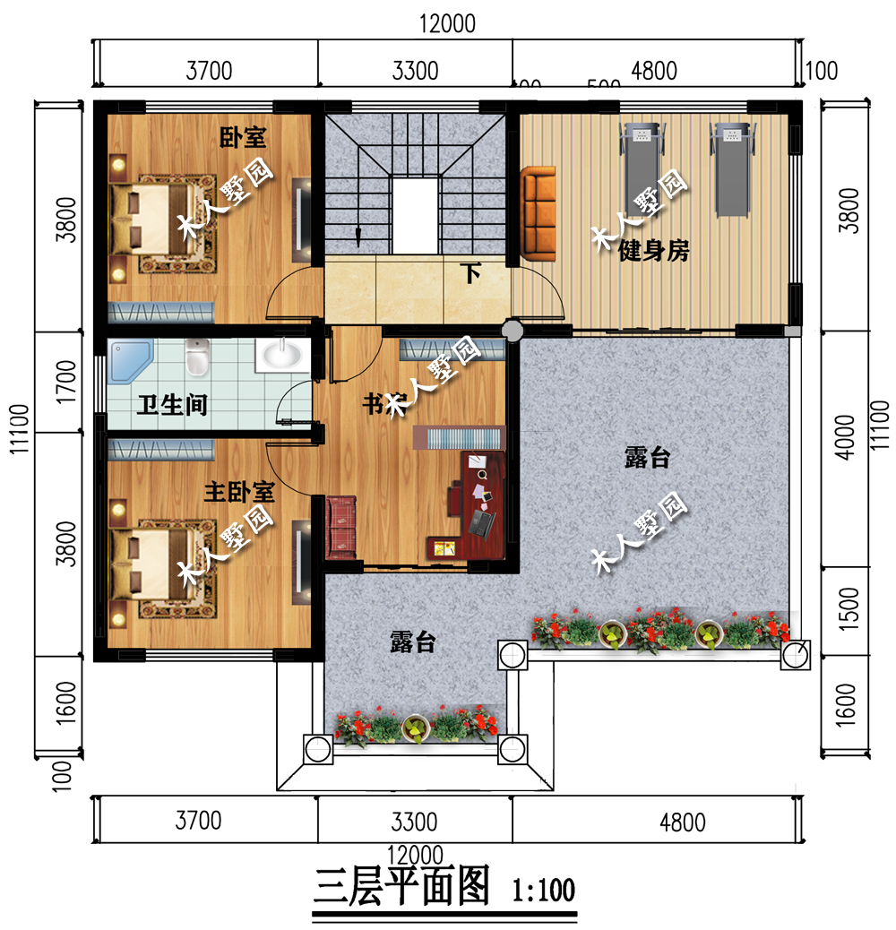 農村120平的三層別墅設計圖,今年必須建一棟,全家新房過年