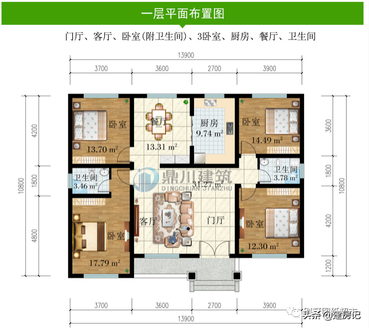 江苏5套居家养老一层别墅，造价14万左右，农村建一栋超值