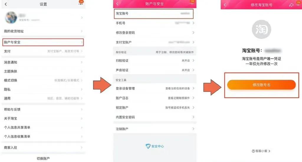 淘宝测试修改账号名：计划4月中旬全部开放，一年仅限修改一次