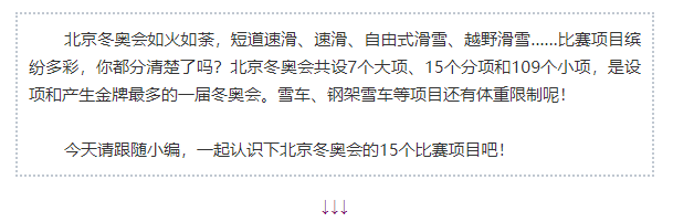 奥运会体有哪些比赛项目(北京冬奥会15个比赛项目，你都分清了吗？)