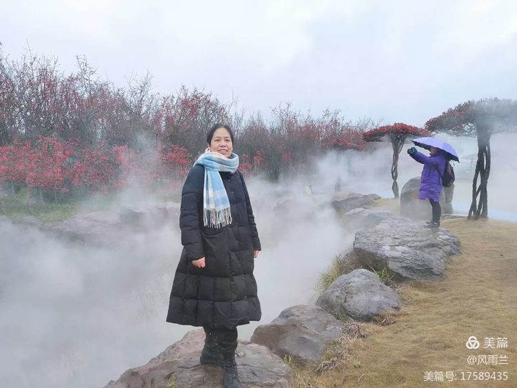 烟雨蒙蒙问花村 作者：武术兰