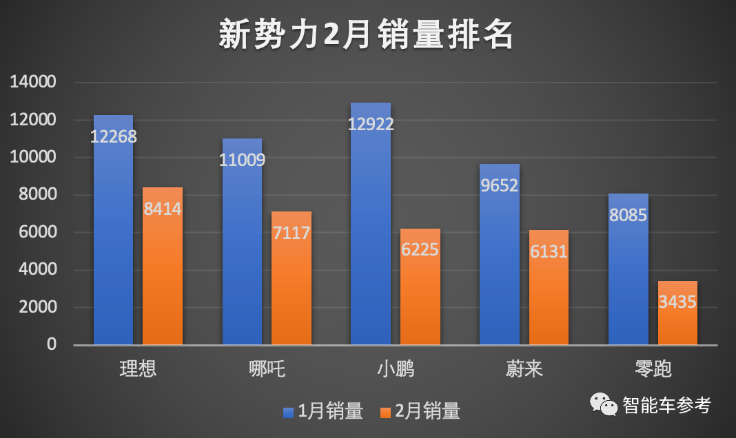 国产造车新势力，2月集体溃败