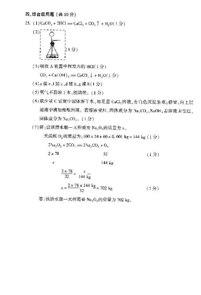 河南历年中考真题——化学试卷（含答案）