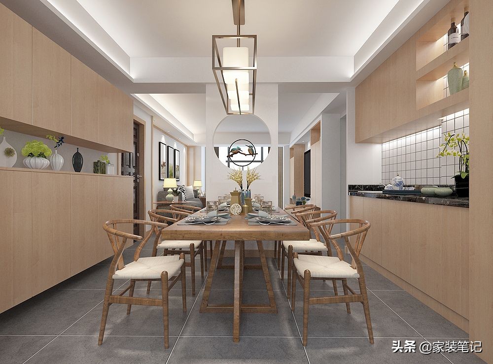 156平米的新中式风格，完工实景完美还原效果图，走进去看太惊艳
