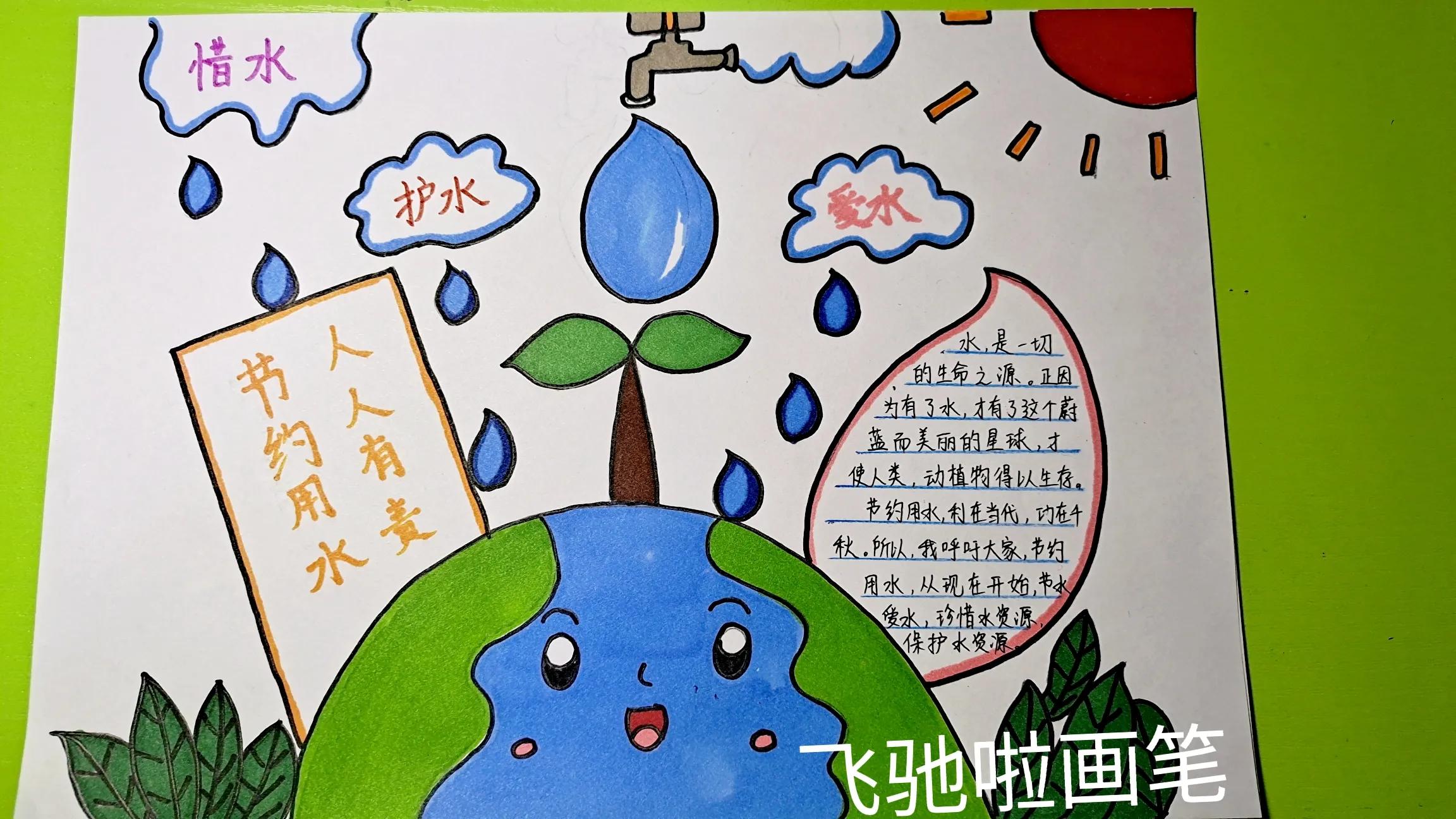 爱水,护水,好看的节约用水手抄报,含内容教程.建议收藏