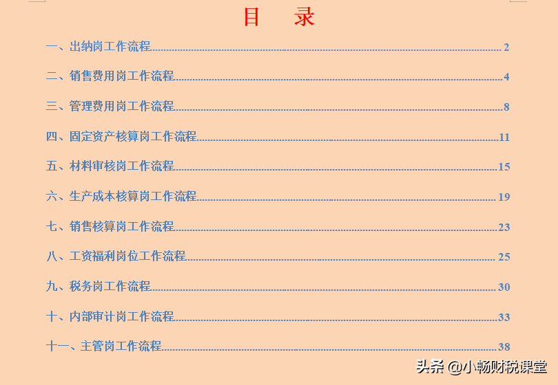 不愧是10年经验的老会计，编制的财务各岗位工作流程，真让人佩服