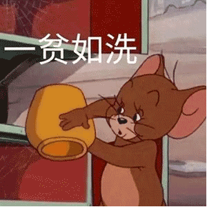 可爱搞笑的表情包：一贫如洗