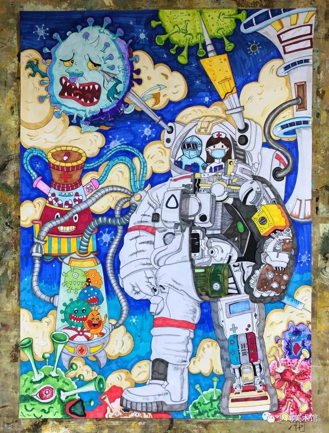 创意美术—太美了！超好看的40幅创意儿童画，张张精品，经典收藏