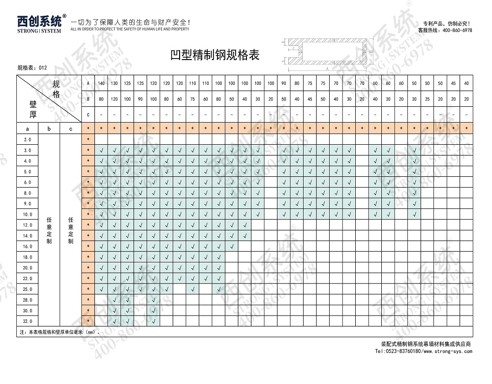 西創(chuàng)系統(tǒng)凹精制鋼無(wú)橫梁（隱藏橫梁）幕墻系統(tǒng)(圖13)