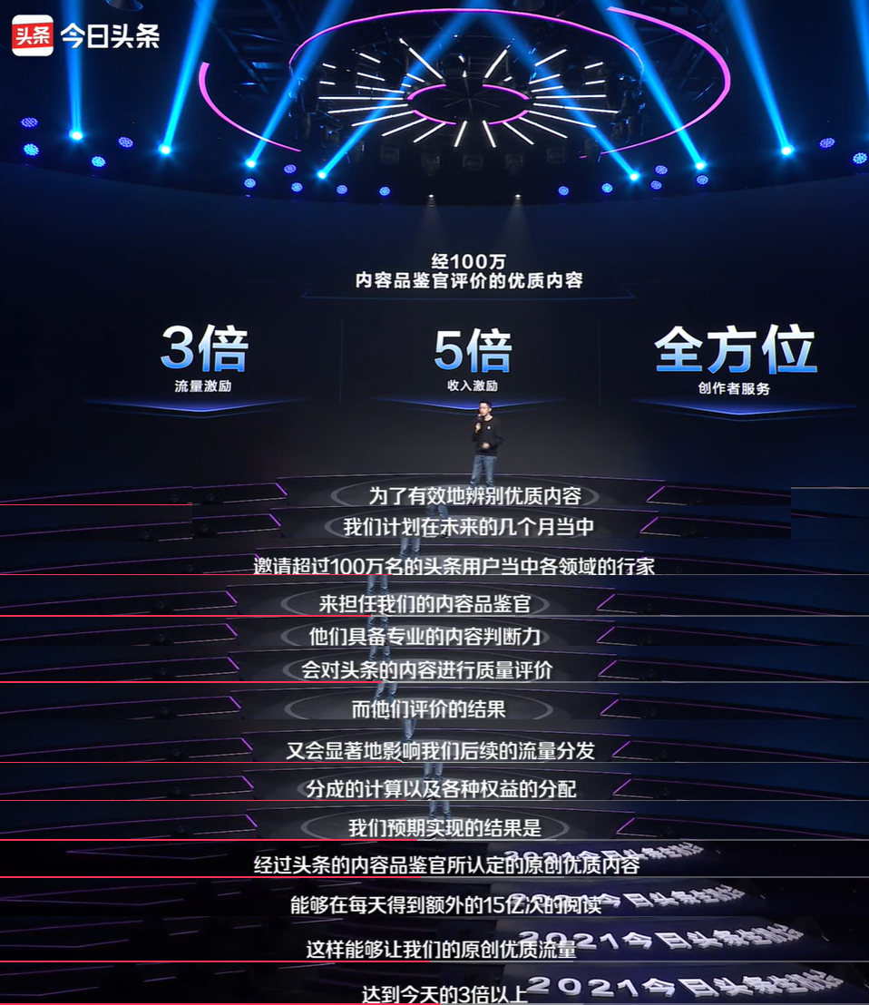 一文助你 看懂今日頭條的“2021生機大會”流量扶持的方向