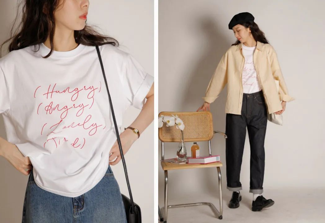 张子枫倪妮白百何这样穿T恤太好看了！|25款高颜值平价T恤get