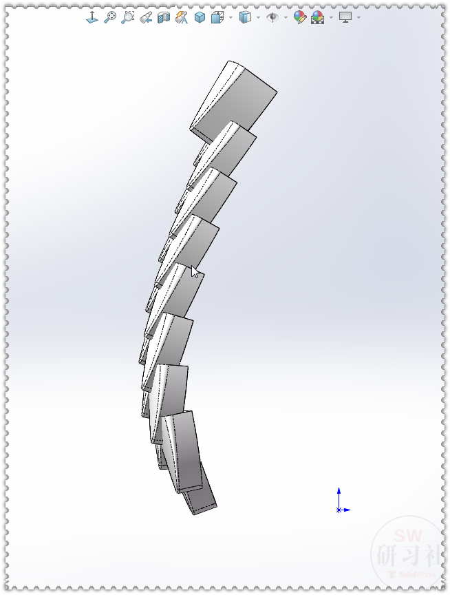 用SOLIDWORKS画个鱼鳞花瓶，绘图很简单，就是运算有点慢