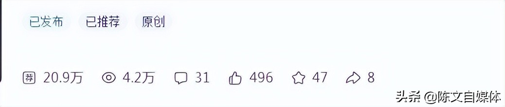 陈文自媒体：自媒体1年搞30万+，掌握1点就能小搞多笔