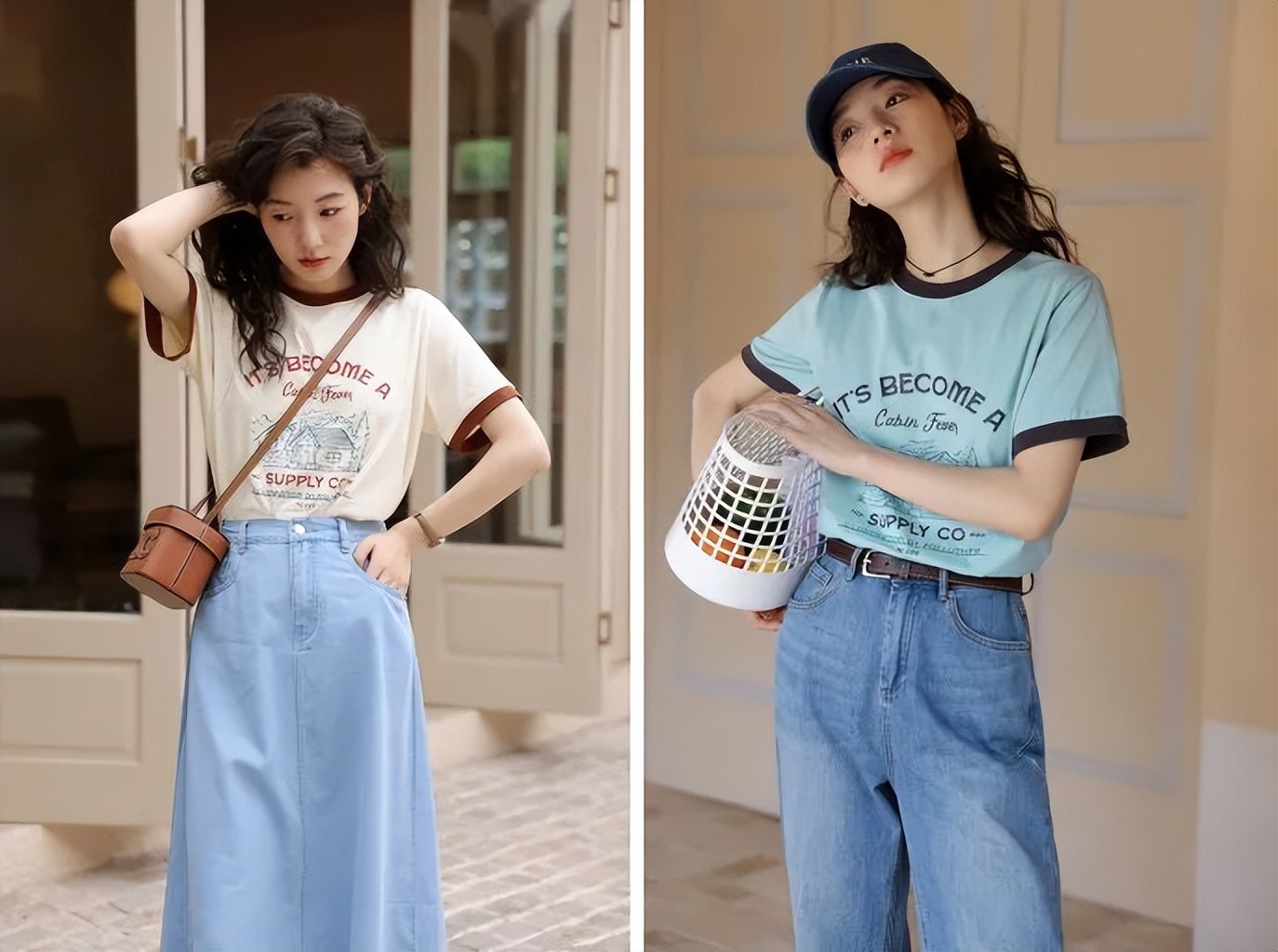 张子枫倪妮白百何这样穿T恤太好看了！|25款高颜值平价T恤get