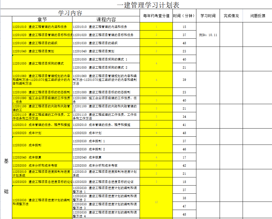 22年一建备考：学习计划表+学霸笔记+教材变动，一年过四科必备