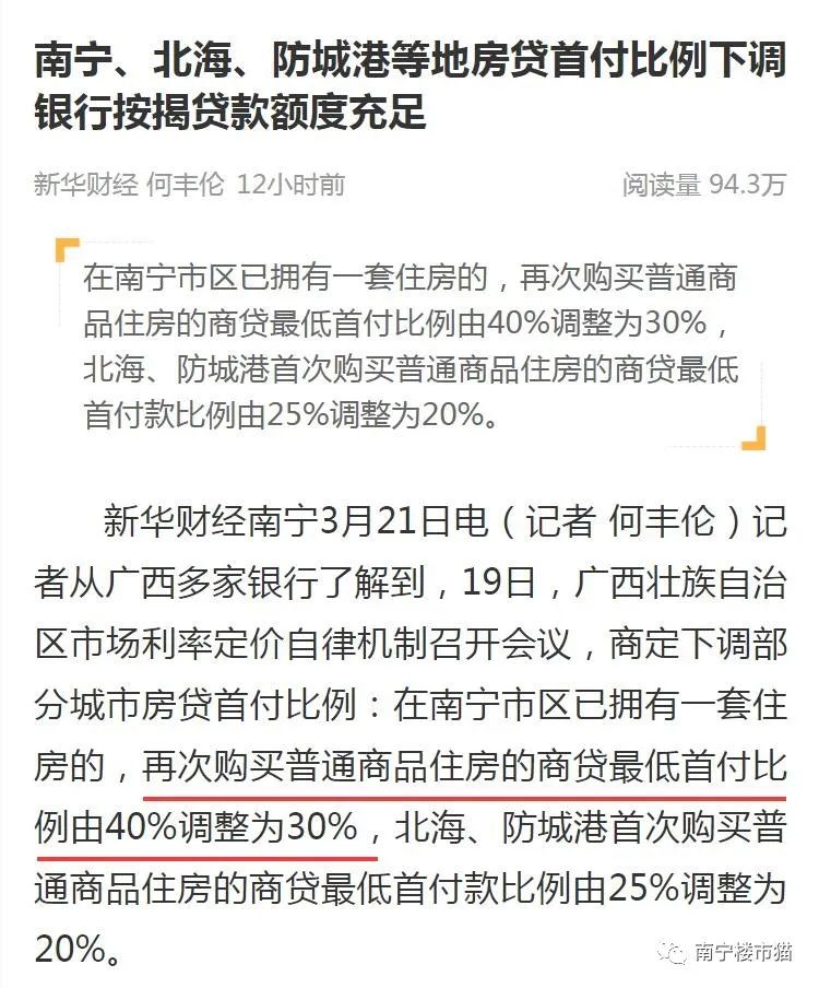 南宁首套房贷利率降至5.65%，刚需抓紧时间上车！南宁房贷利率表