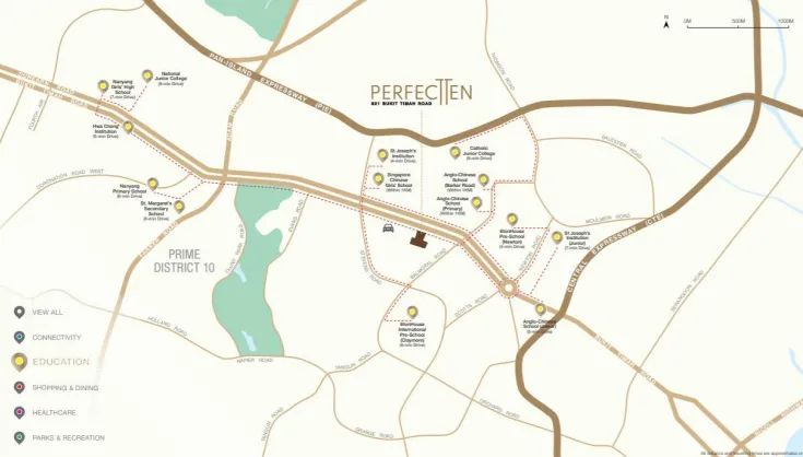 黄金地段+顶级学区 | 新加坡武吉知马永久地契豪宅公寓 Perfect Ten