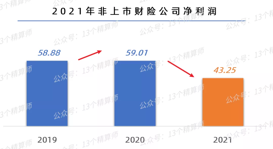 2021年财险公司利润榜（非上市）：百亿险企“实惨”利润显著下滑