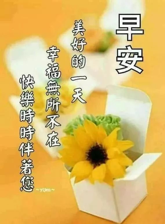 微信早上好图片带字 早上好的动态表情图片 美好的一天幸福无所不在图片