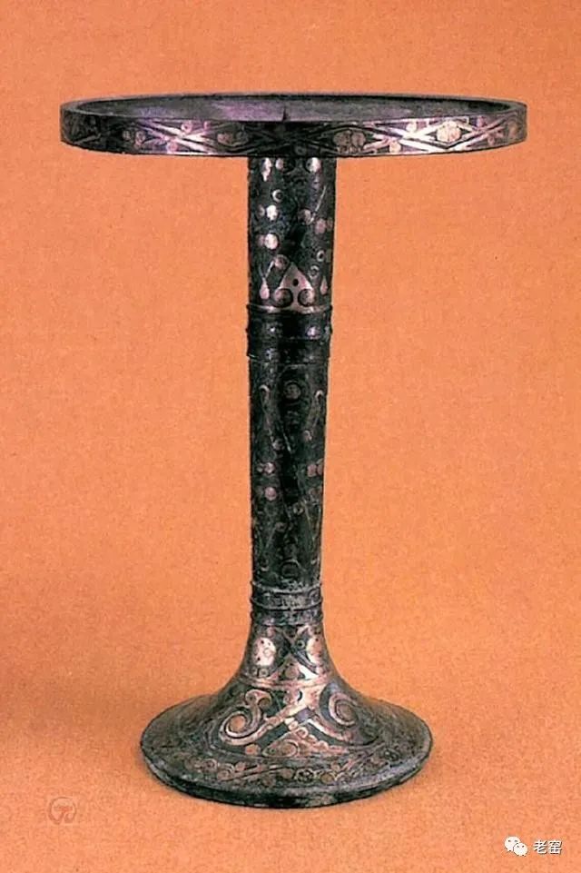 战国玉勾连云纹灯汉 铭文青铜灯(铭文) 美国大都会博物馆藏汉 铭文