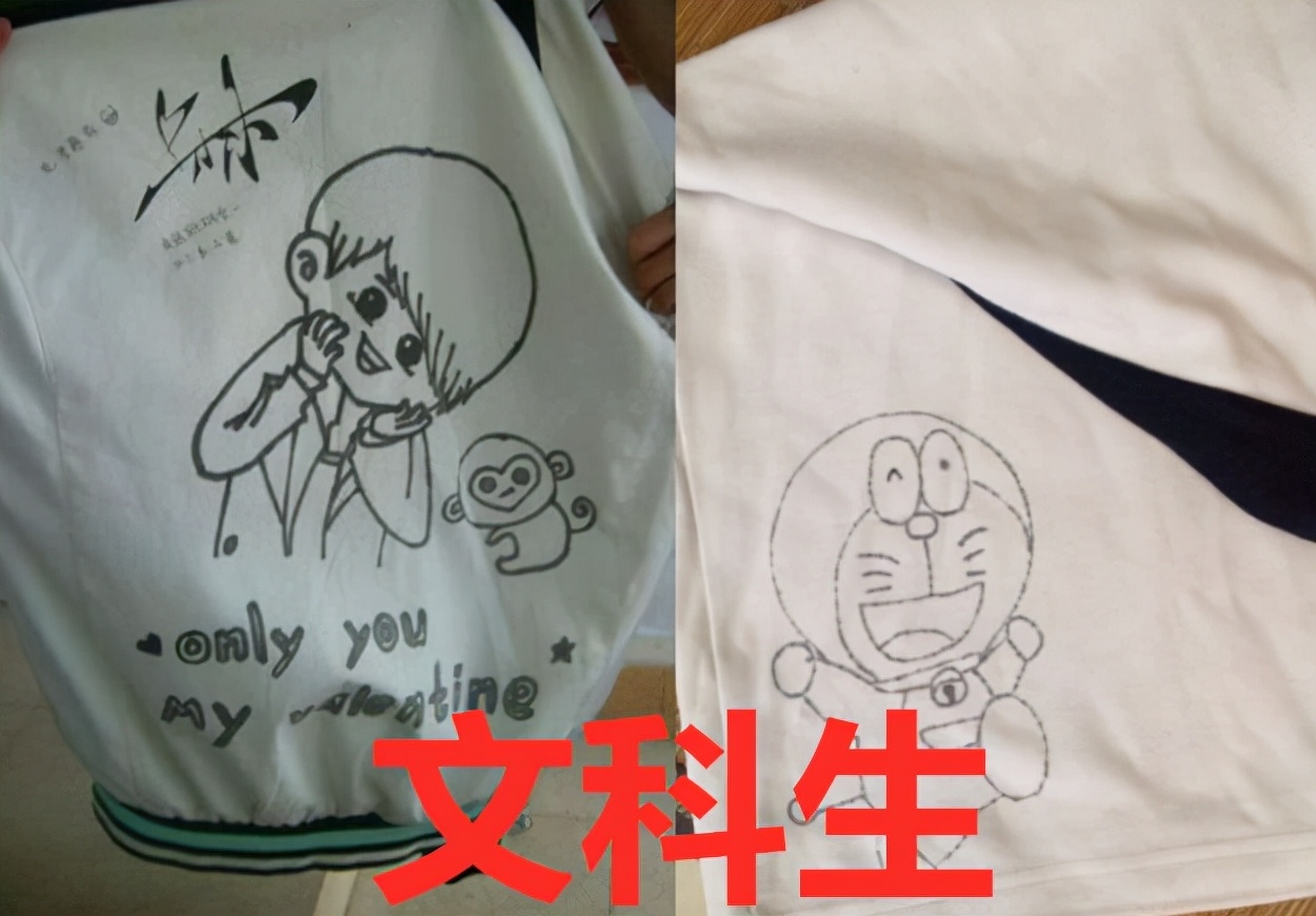 高中生手绘校服火了高中生校服设计图片手绘图片