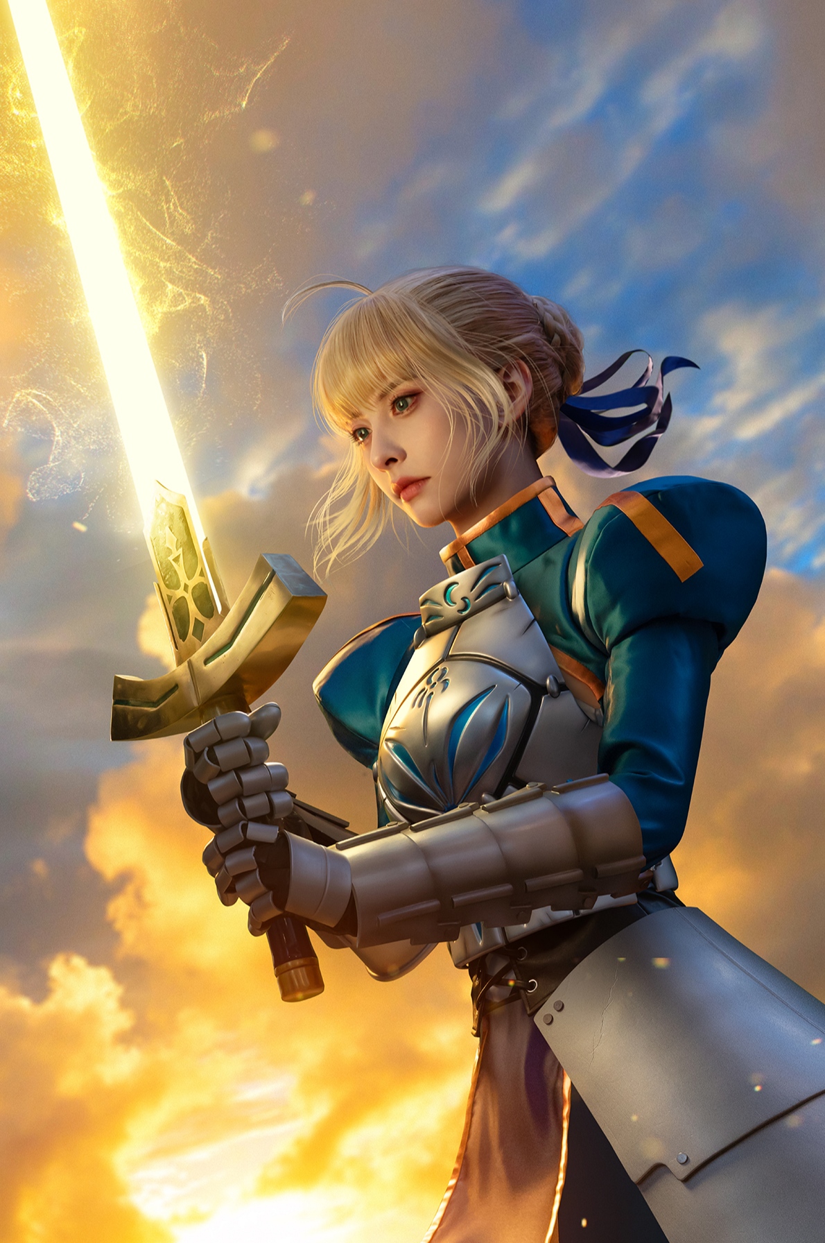 大神團隊耗時兩年還原saber，cos圈最新呆毛王，打破次元壁